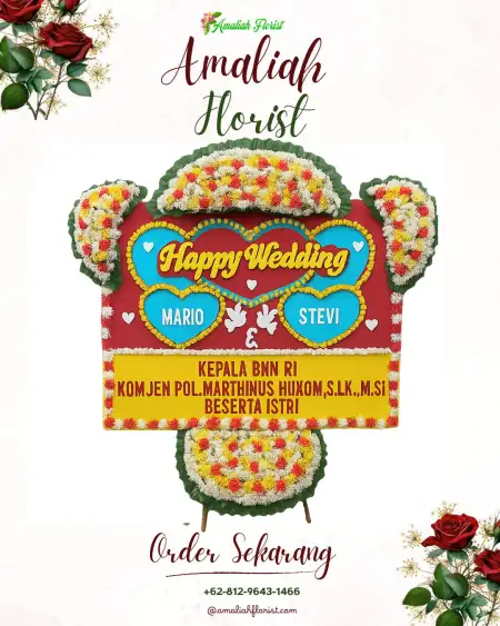 Papan Bunga Pernikahan Panji Lor